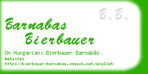 barnabas bierbauer business card